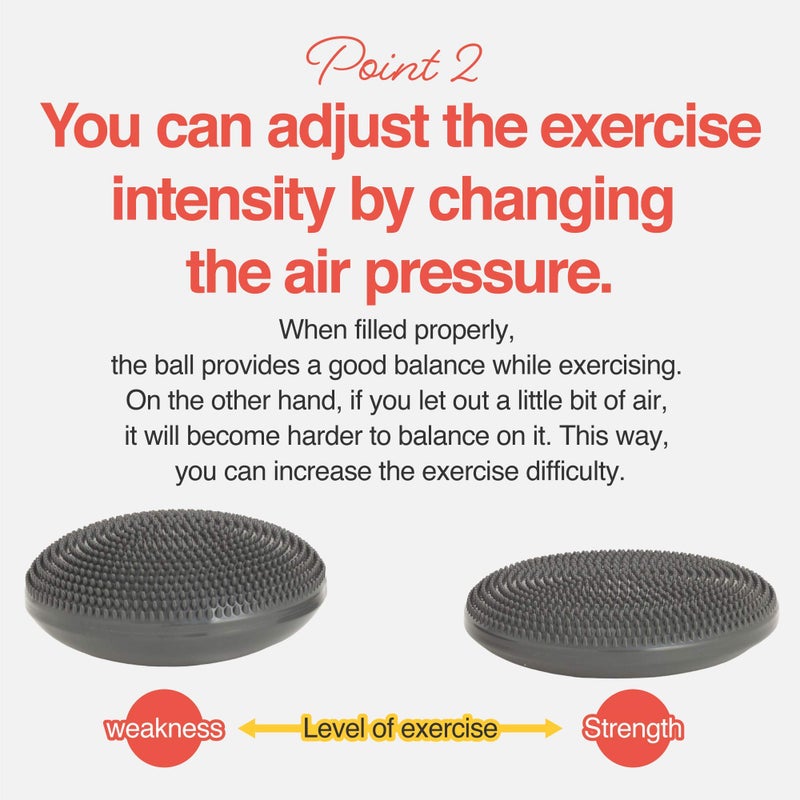 Primasole Balance Disc with Air Pump Wobble Cushion for Stability Workout 2 PCS Cobalt Blue Color PSS91NH052A - Image 3